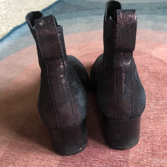 Rag & Bone Metallic Copper Drea Walker Suede Ankle Booties - Picture 10 of 15